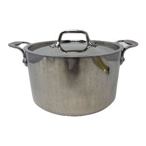 ALL-CLAD D3 3-Ply 3 Qt Polished Stainless Steel Casserole Stockpot w/Lid Clean